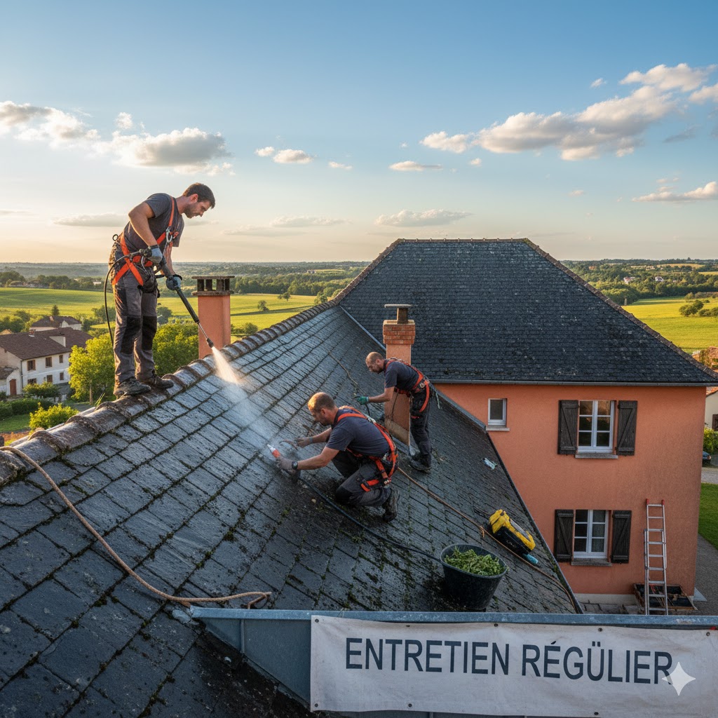 Entretien régulier d'une toiture