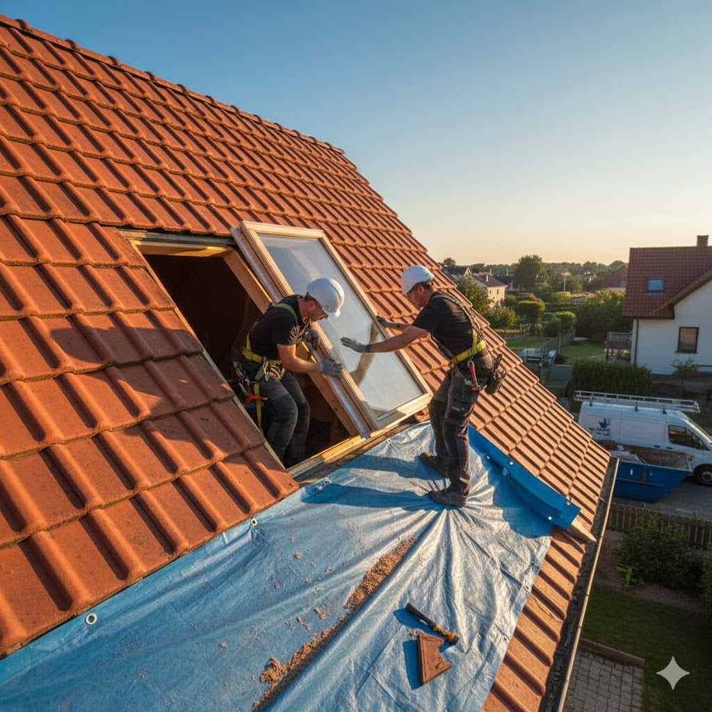 Pose d'une fenêtre de toit Velux